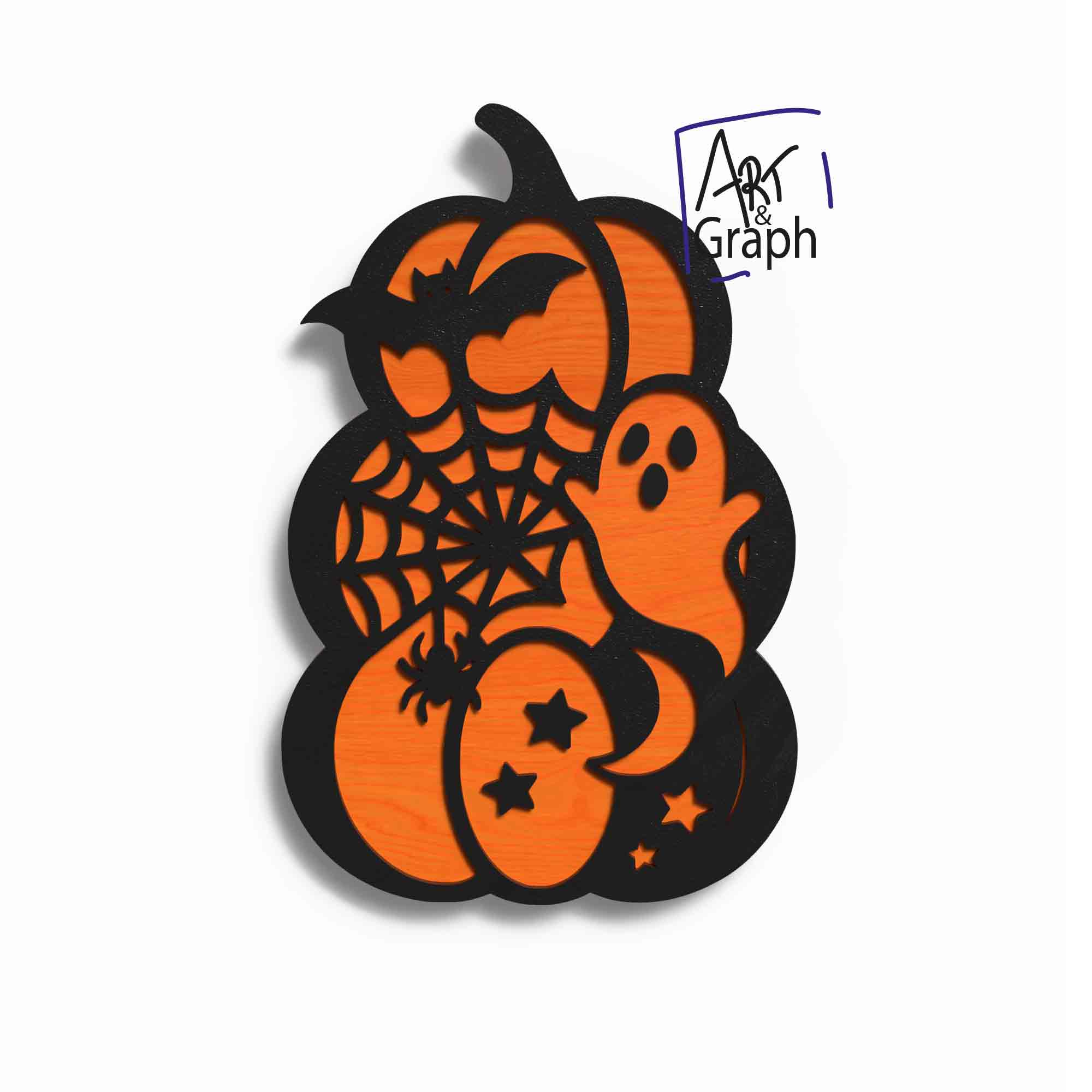 Lot de 6 fichiers numériques plaques de porte Halloween – Fichier digital – Svg, dxf, AI, Eps pour découpe laser Glowforge, XTOOL – Image 2