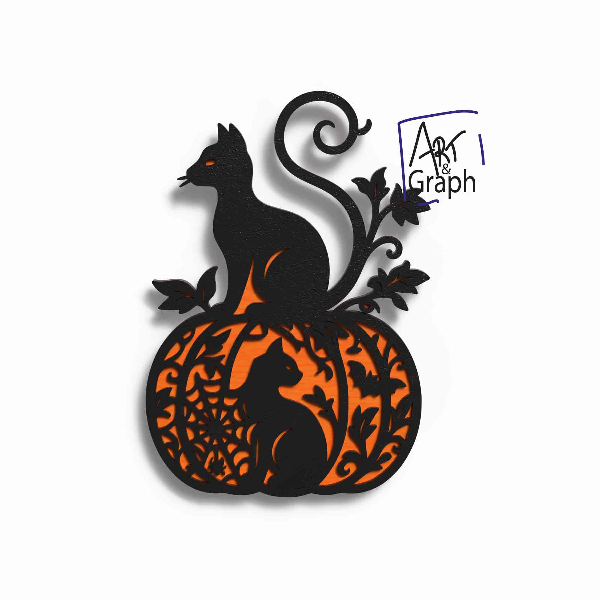 Lot de 6 fichiers numériques plaques de porte Halloween – Fichier digital – Svg, dxf, AI, Eps pour découpe laser Glowforge, XTOOL – Image 5