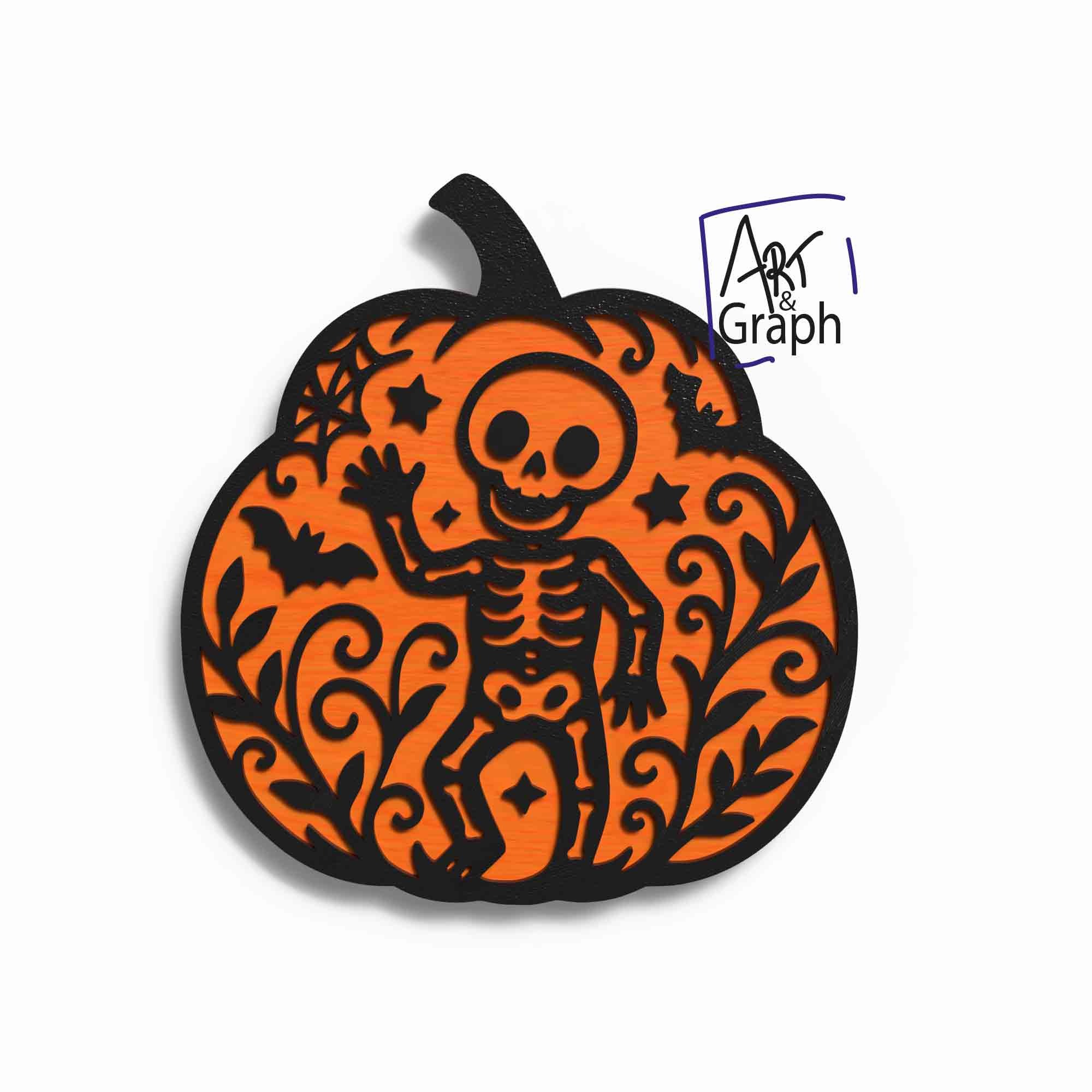 Lot de 6 fichiers numériques plaques de porte Halloween – Fichier digital – Svg, dxf, AI, Eps pour découpe laser Glowforge, XTOOL – Image 6