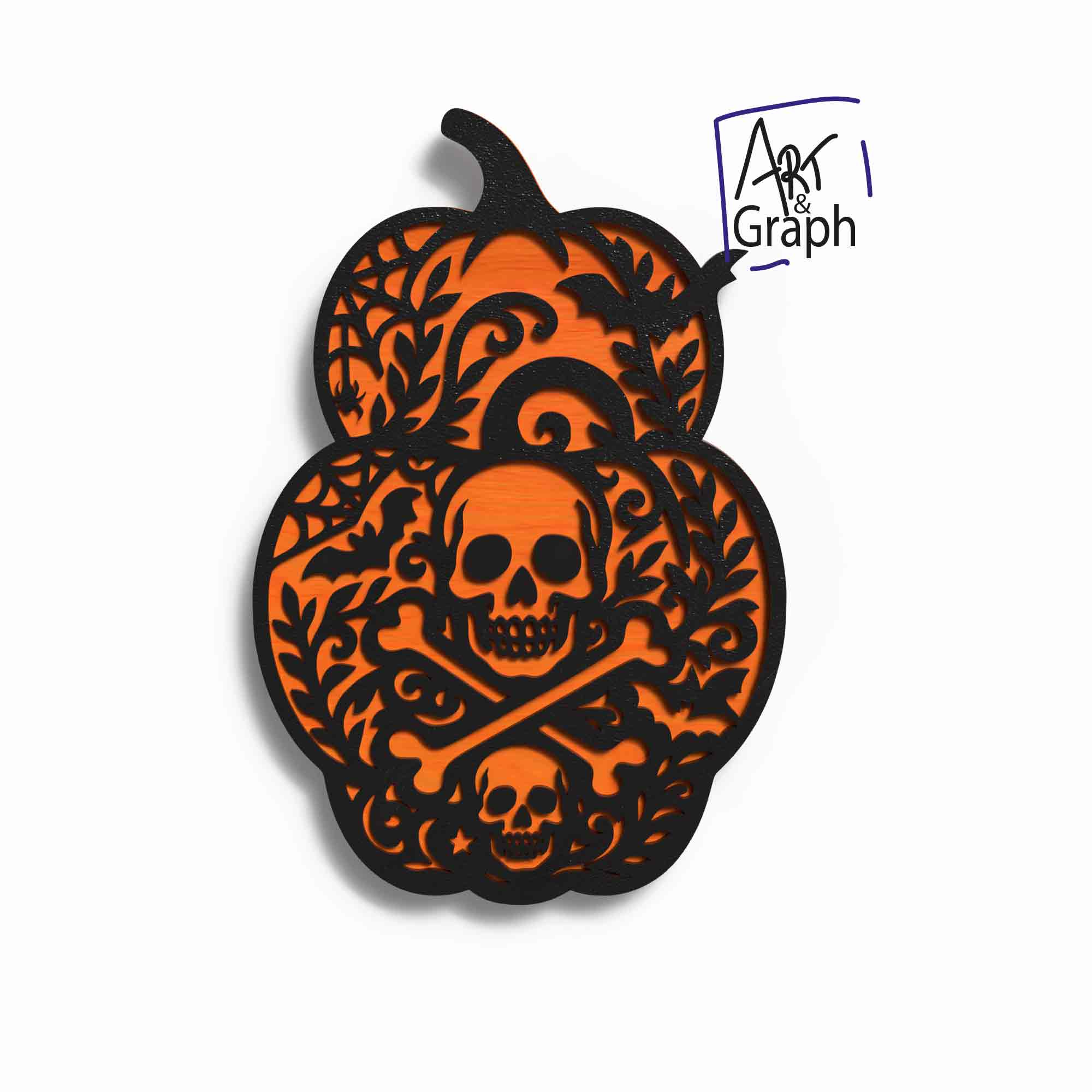 Lot de 6 fichiers numériques plaques de porte Halloween – Fichier digital – Svg, dxf, AI, Eps pour découpe laser Glowforge, XTOOL – Image 7